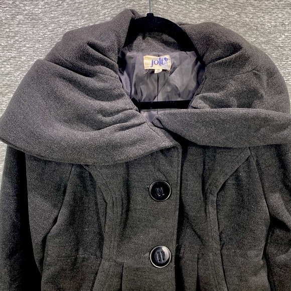 Jolt Women's Gray Long Sleeve Buttons Front Casual Jacket Coat Size M‎ - Picture 3 of 9